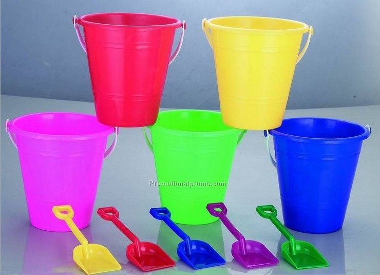 Colorful Beach bucket with Shovel set