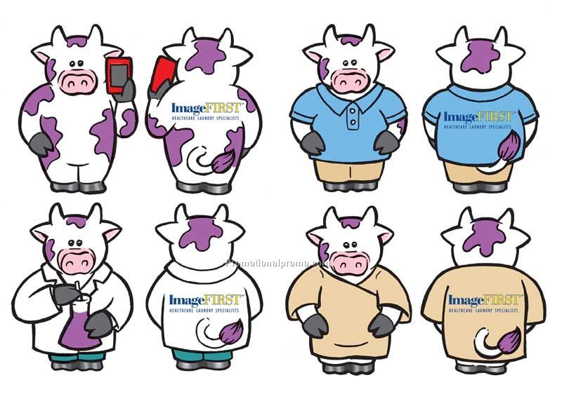 Mini plastic cow, PVC rubber cow