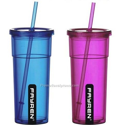 Double wall plastic cup