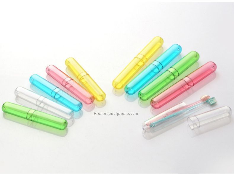 Metallic Toothbrush with Clear Plastic Case