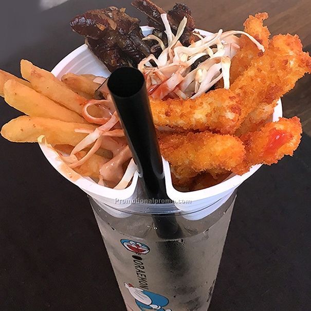 Transparent PP snack drink cup with logo printing