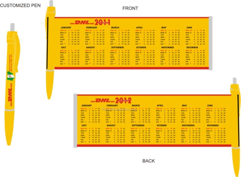 ballpoint pen with calendar