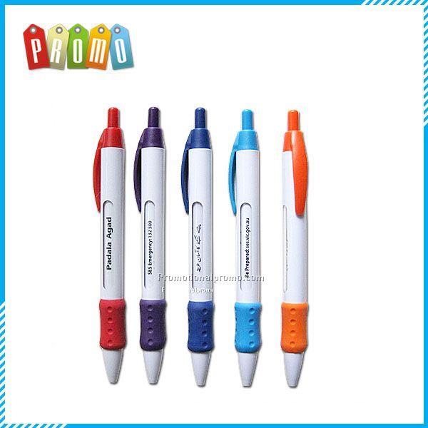 Plastic Bic Wide Body Retractable Window Message Pen Ballpoint Pen