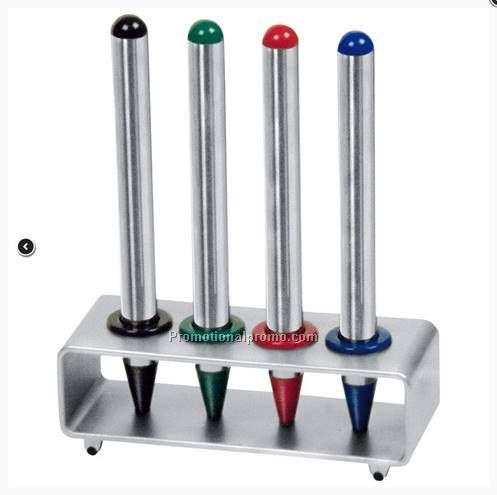 New Design Stylish Four Colors Pens Set Ballpoint Pen With Holder