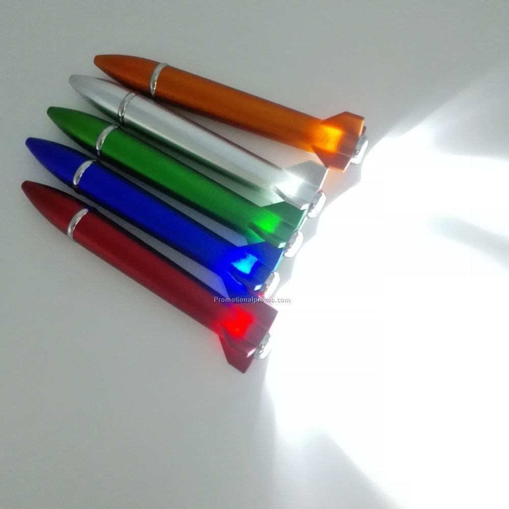 LED Light Rocket Ballpoint Pen