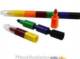 Wax crayons，6colors-in-1
