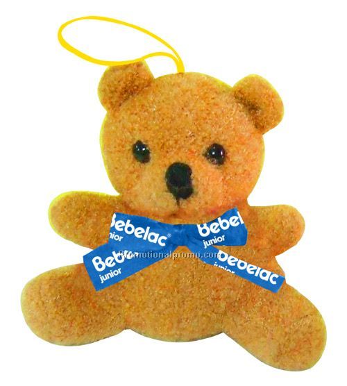 Small plush teddy bear keychain