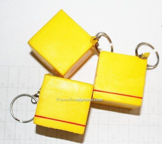 Ractangular PU Stress Ball Keychain