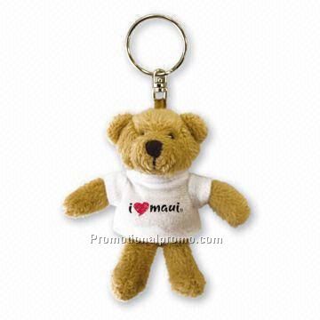 Plush bear keychain