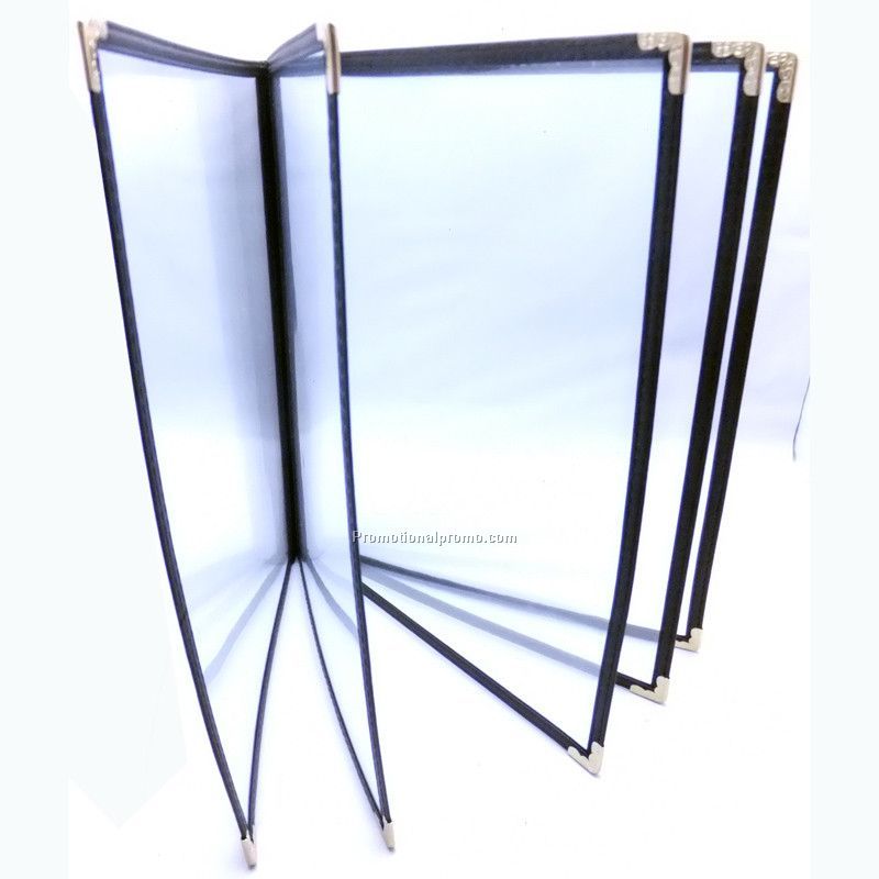 PU with PVC Menu clear pocket