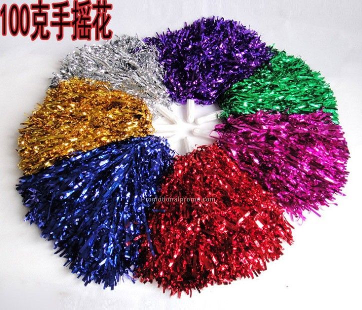 Advertising Polyethylene Metallic Membrane Pom Poms