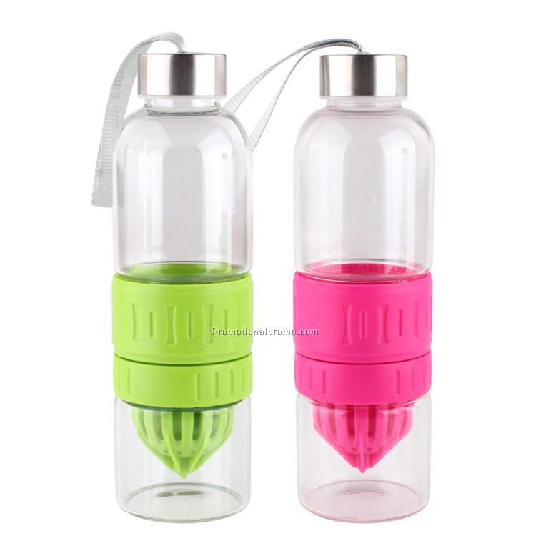 400-500ML glass fruit infuser water bottle