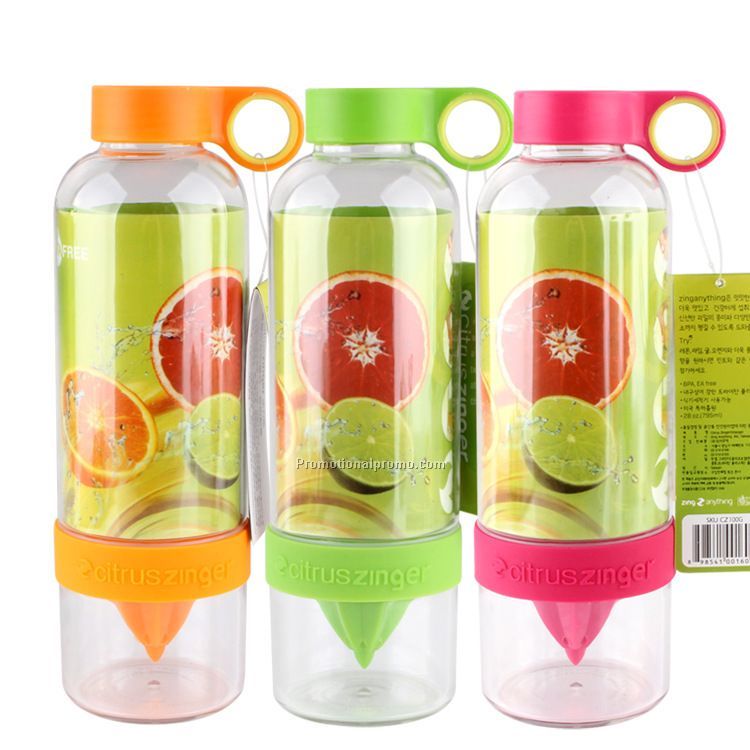 Glass fruit infuser water bottle