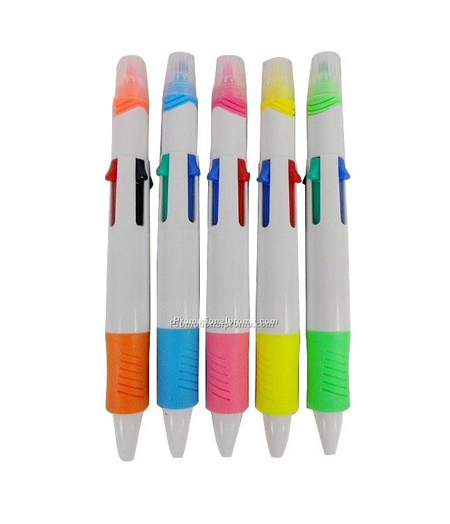 4 Color Ballpoint Pen with Highlighter
