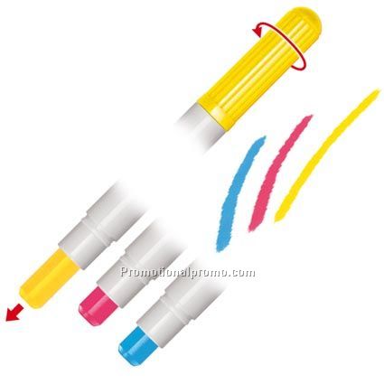 Wax highlighter pen