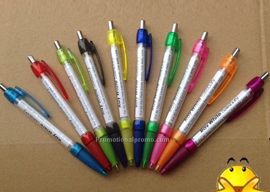 Logo Flyer Pen, Plastic Advertising Ball Pen with Flyer Calendar