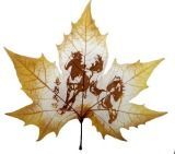 Leaf Carving Artwork - Horse