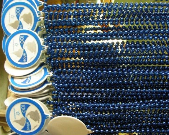 Custom connected pearl with Beaded Medallion