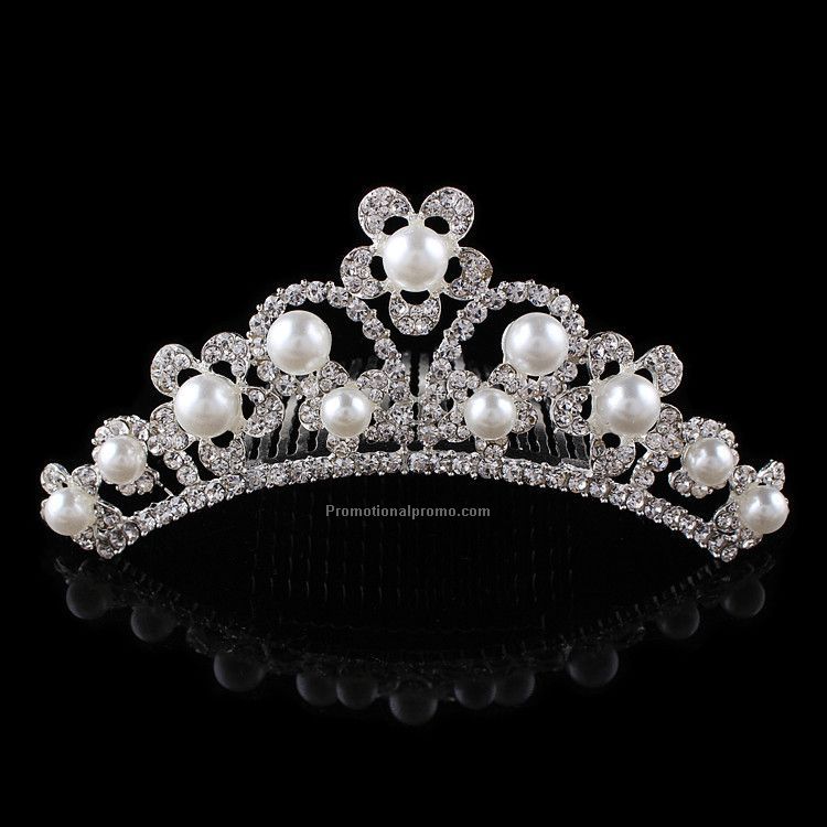 Hot Sale Pearls Tiaras Comb for promotional gifts