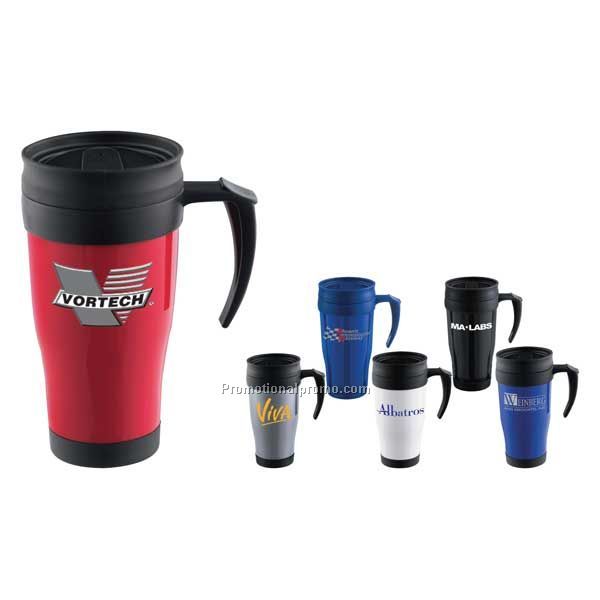 plastic travel mug