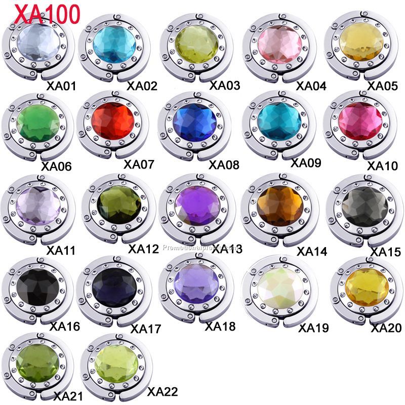 Bag holder with colorful gem stone and crastal