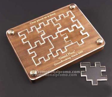 6-Piece Acrylic & Wood Puzzle