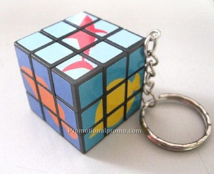 Puzzle cube keychain