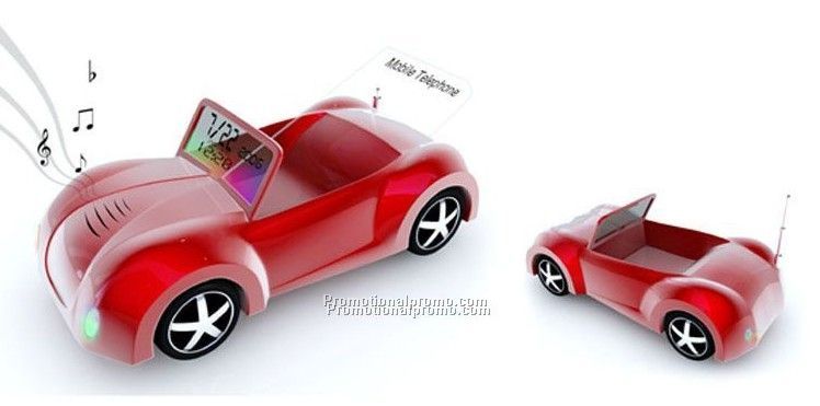 Car-shaped LCD calendar radio