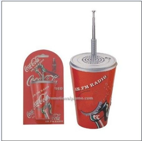 COCA COLA SHAPE AM/FM MANUAL RADIO