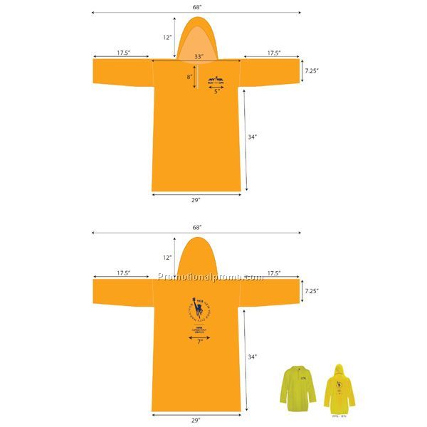 Customized PVC poncho