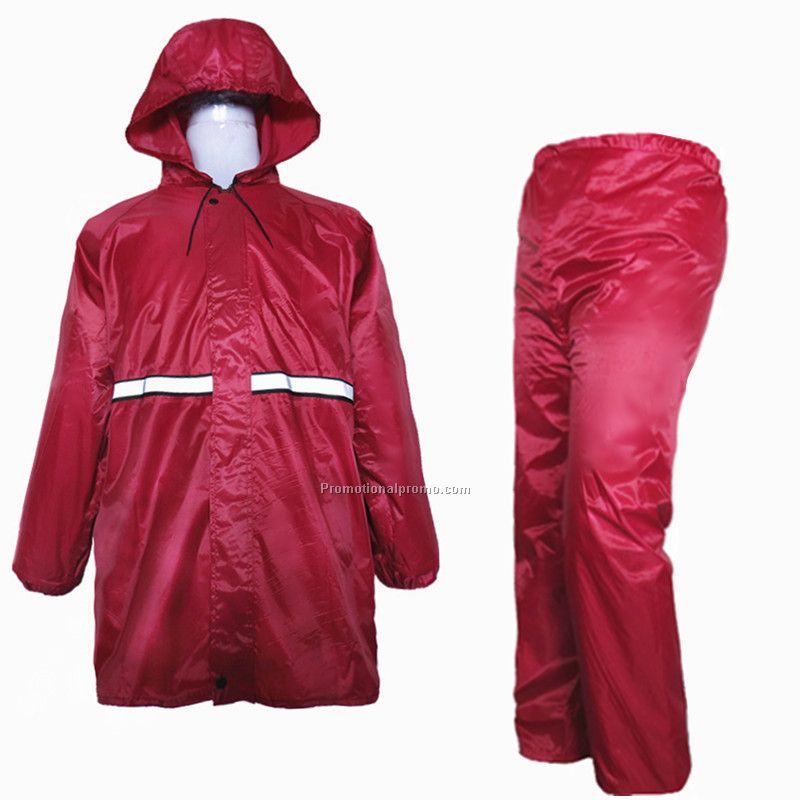 Polyester pvc raincoat set