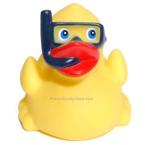 Rubber Duck - Snorkel Duck, 3 1/2"L x 3 1/2"H x 3"W