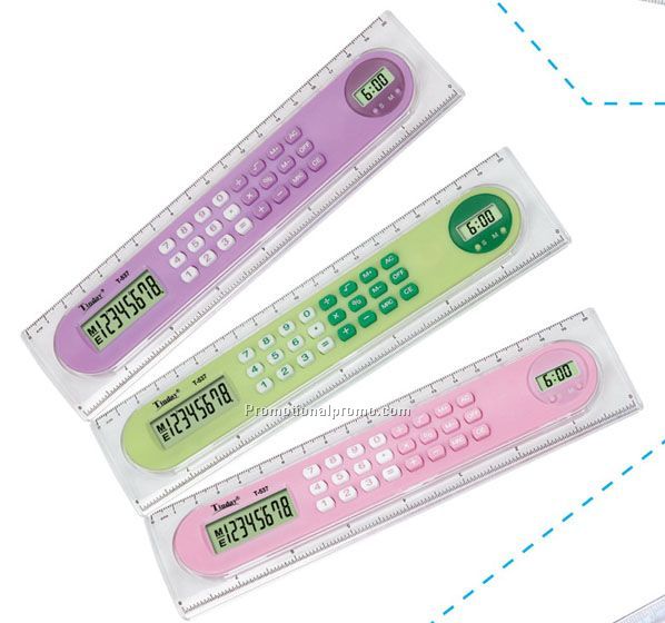 Ruler with calculator