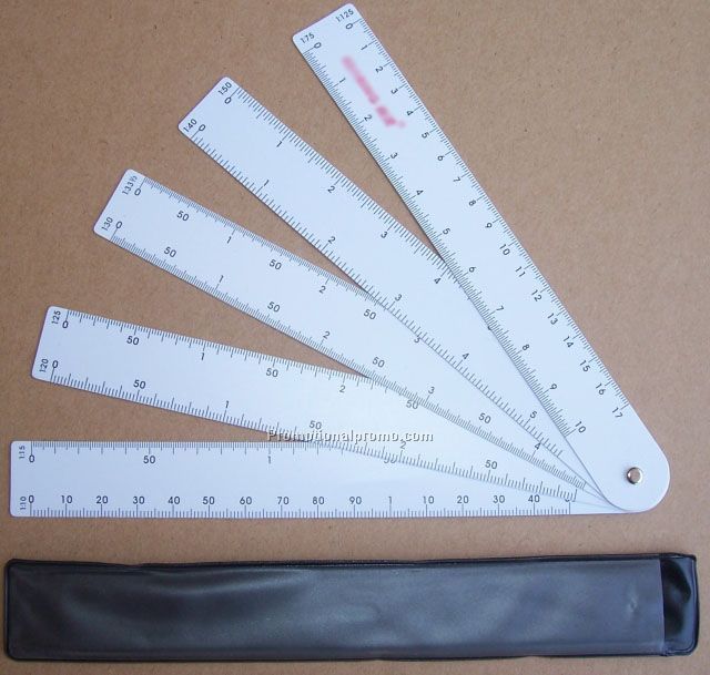 Plastic Fan Scale Ruler