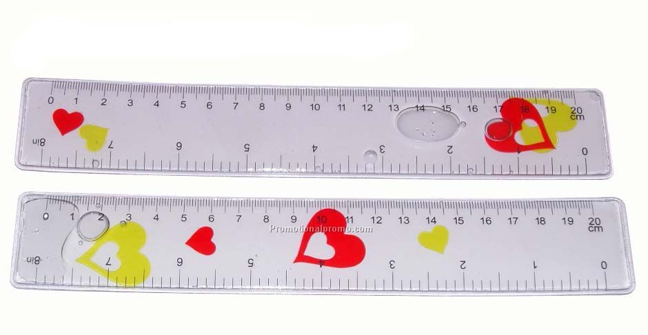 PVC ruler with liquid inside