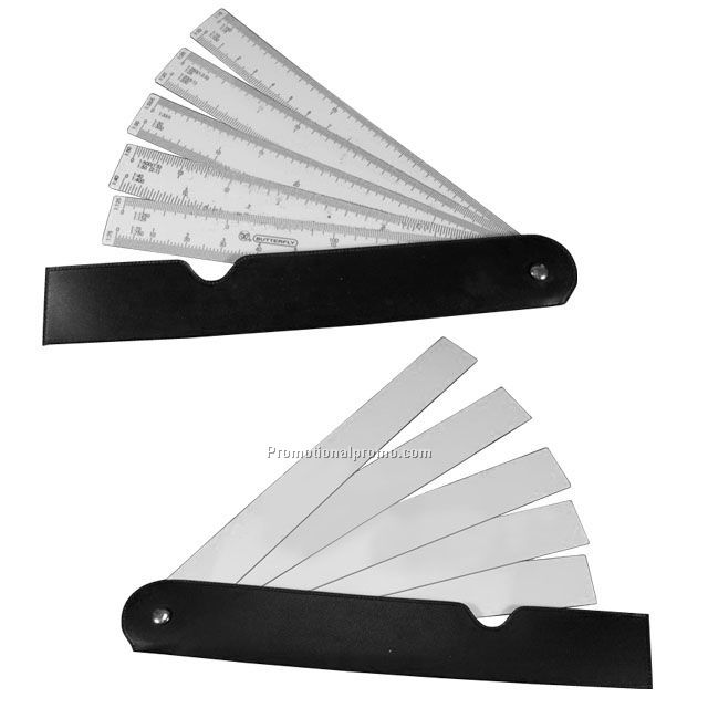 Fan type scale ruler