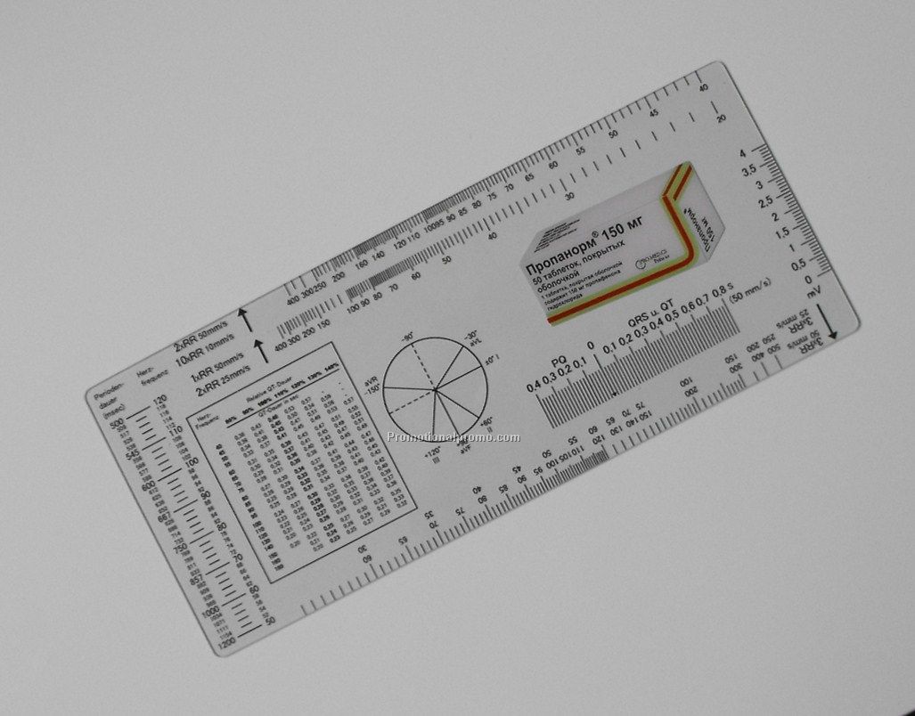 Ecg Ruler 8`` - Transparent PVC