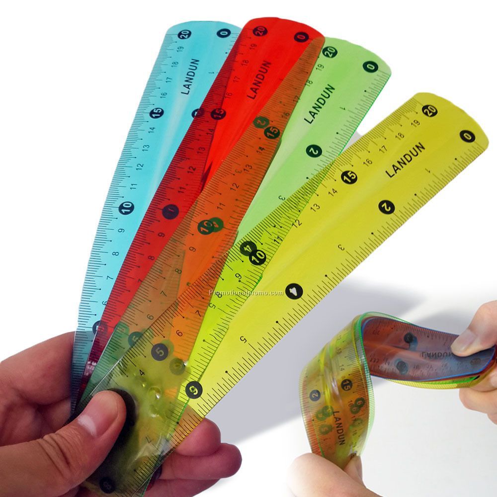 Flexible plastic ruler