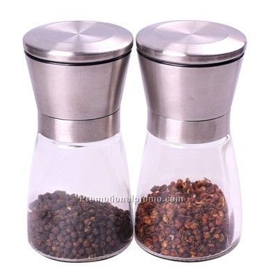 Stainless steel salt and pepper mill