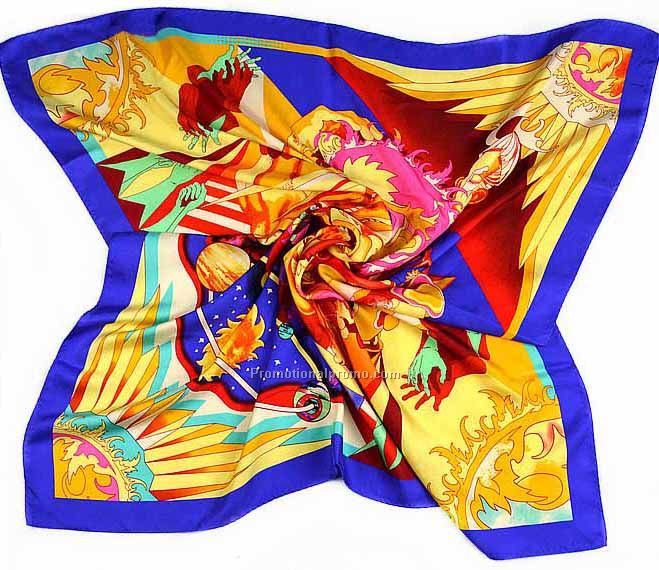 Customized square scarf, Satin square scarf, Silk squae scarf