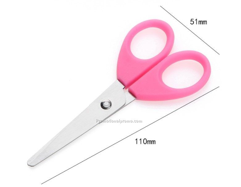 Colorful Handmade Paper Cutting Scissors Stationery Plastic Handle Student Scissors