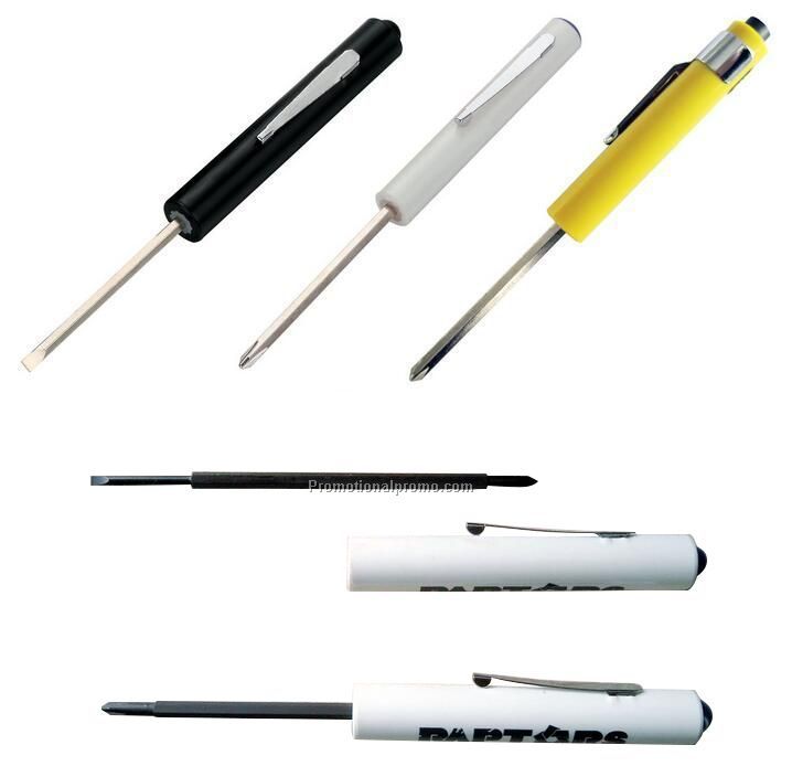 custom 2-in-1 mini Screwdriver with clip