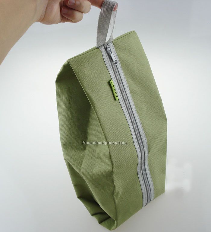 Non-woven Shoe Bag with zipper and handle