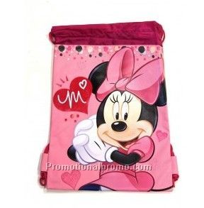 Pink Minnie Mouse Drawstring Backpack