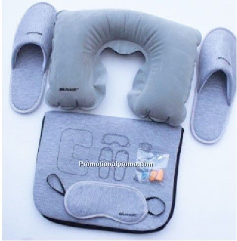 Air Slippers/Air Pillow with Mask Travel Kits