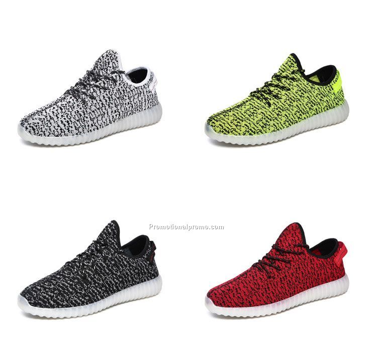 4 Color Unisex Lace Up Trainers Casual Spinning Sneaker Shoes USB Charging LED Flashing Lights Shoe