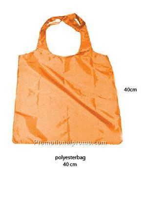 210D Polyester Orange Shopping Bag