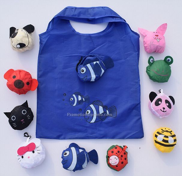 Mutil-design Cute Cartoon 210D folding Shopping Bag