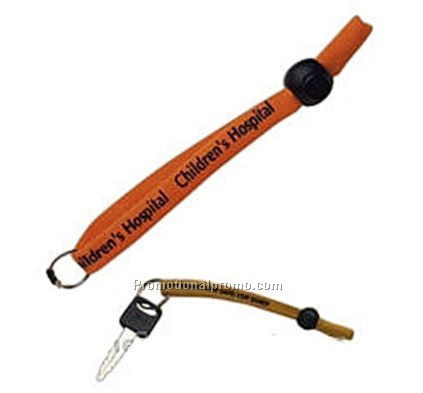 Wrist key strap with ball lock and split ring, Polyester key strap, Cheaper key strap