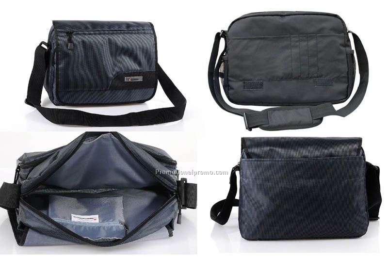 Black polyester messenger bag, Shoulder bag